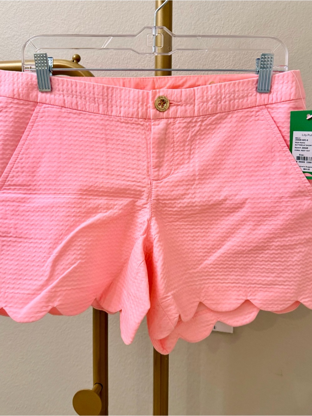 NWT Lilly Pulitzer Buttercup Short 5” Inseam Coral Reef Tint Size 6 - Picture 4 of 5